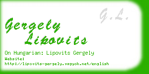 gergely lipovits business card